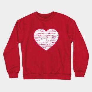 Love Love Love Heart Crewneck Sweatshirt